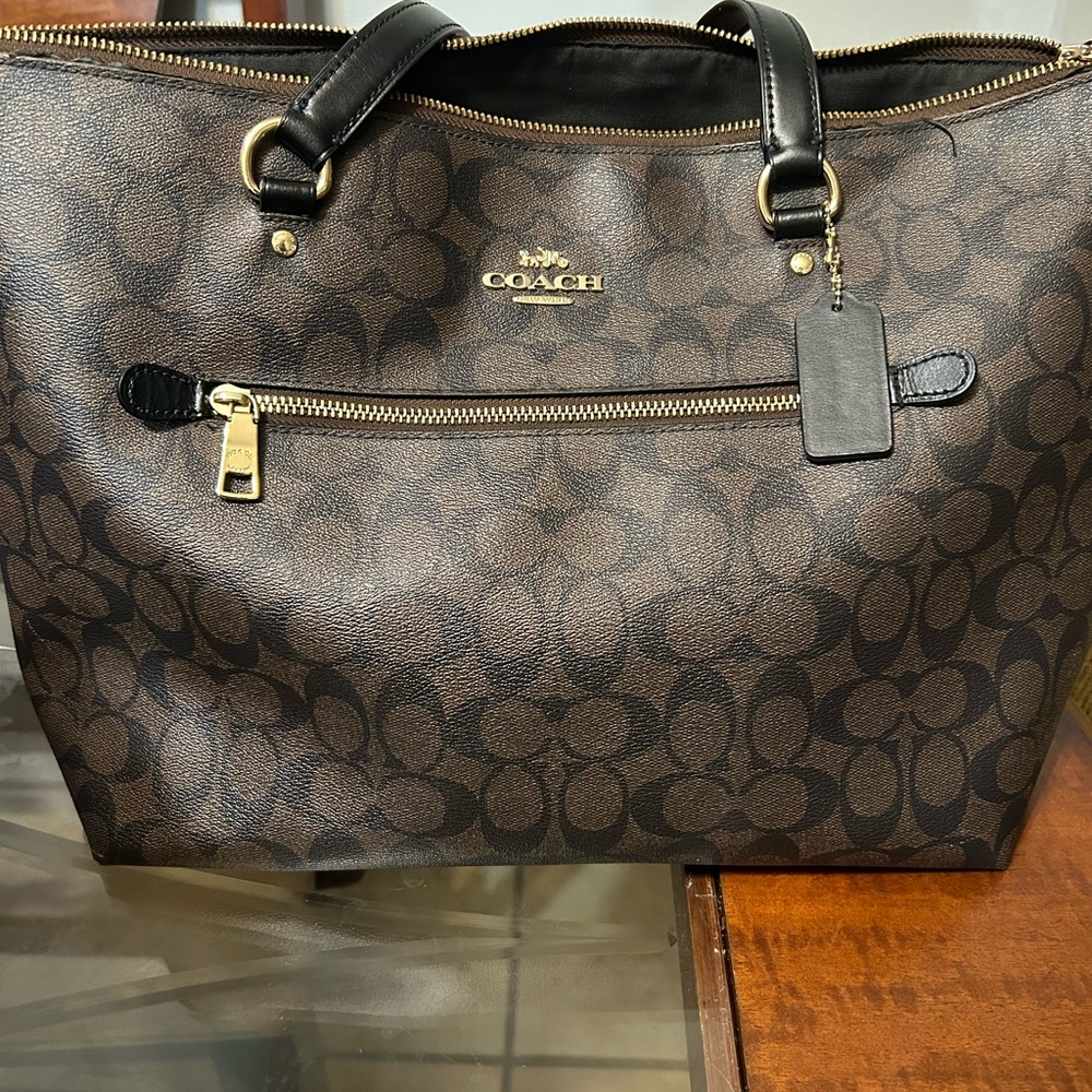 Coach Brown Signature Tote Bag